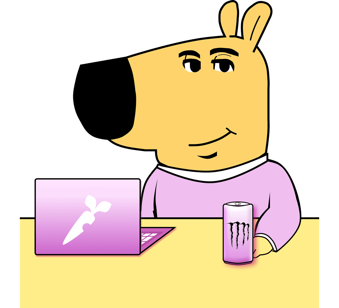 Маскот ChillStudy — статуя с ноутбуком